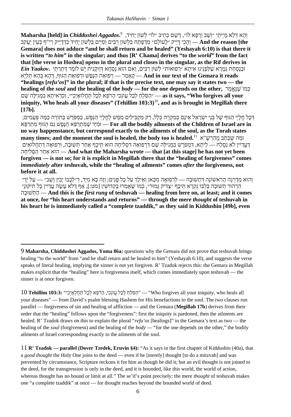 Actual Takanas HaShavin Siman Aleph page